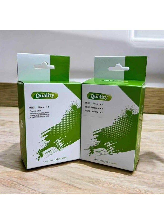 مجموعة خراطيش حبر  HP 953XL (أسود / سماوي / أصفر / أرجواني) - Image 1